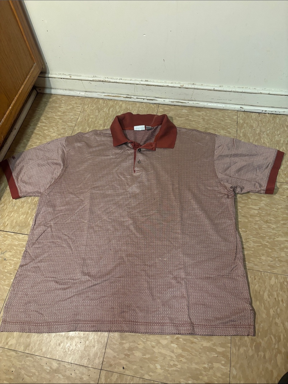 Ping Men's Rust Red Pattern Polo